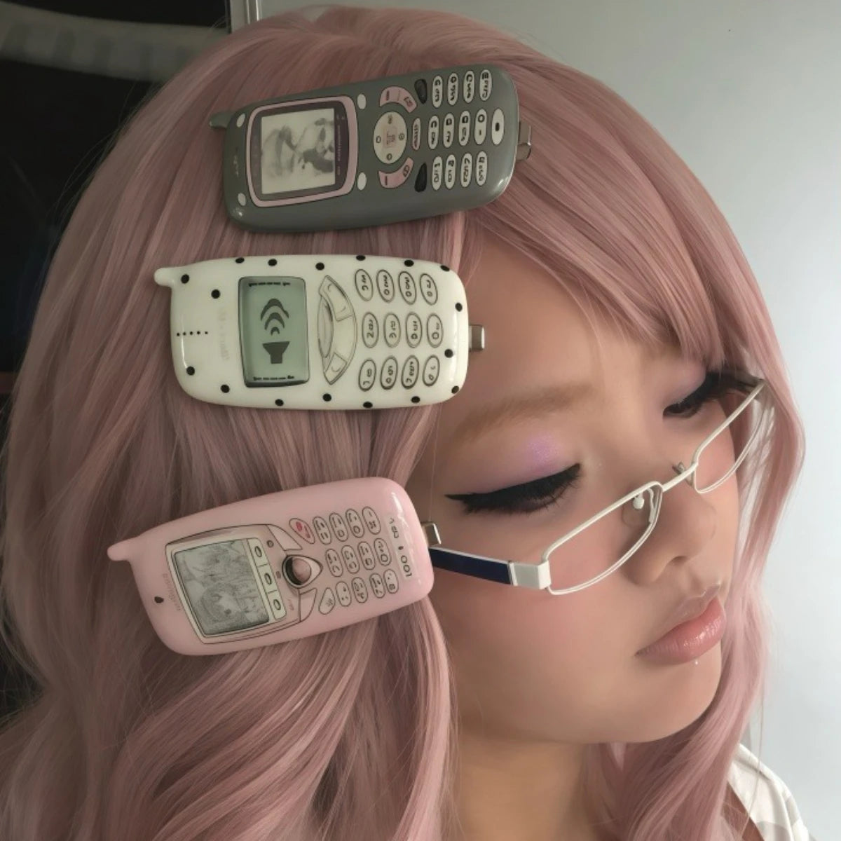 Flip Phone Hair Clip